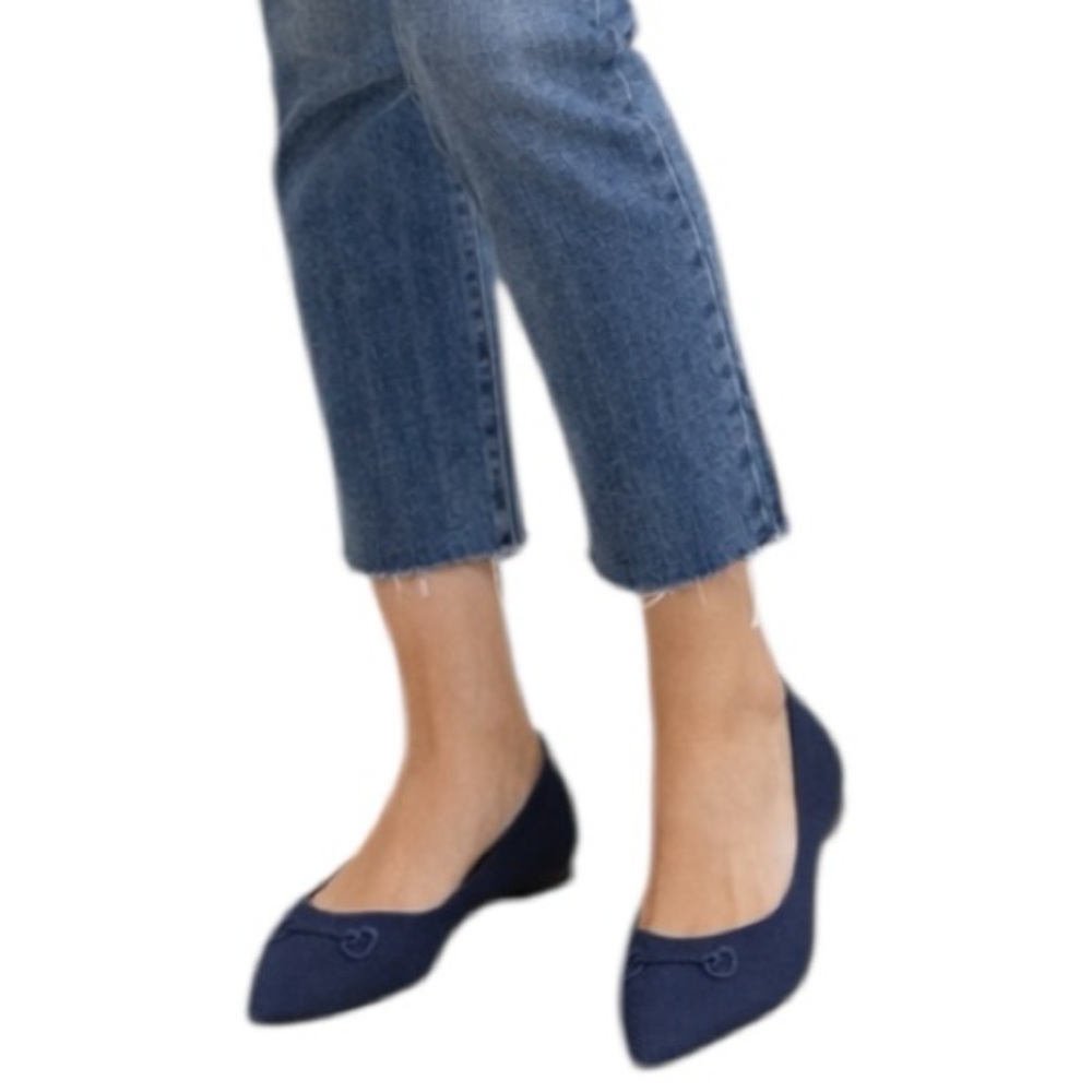 New Market and Spruce x Stitch Fix Keeley Knit Horse Bit Navy Women's Flats